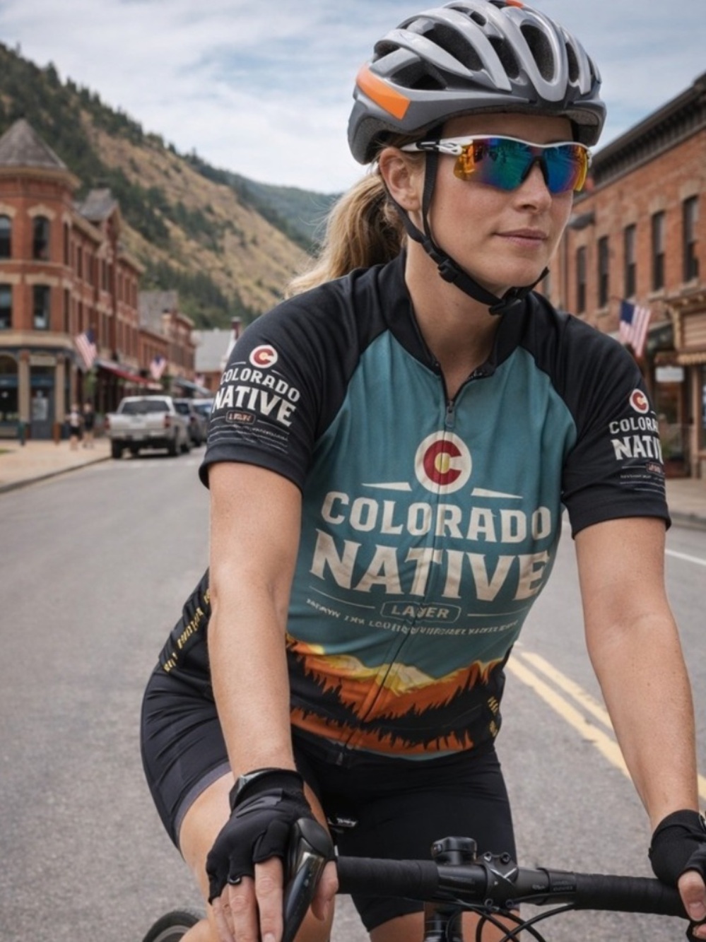 Primal Colorado Native Women's Cycling Jersey EUC